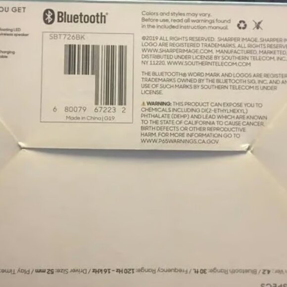 Sharper Image Floating Waterproof Bluetooth Speaker - Black - Picture 2 of 5